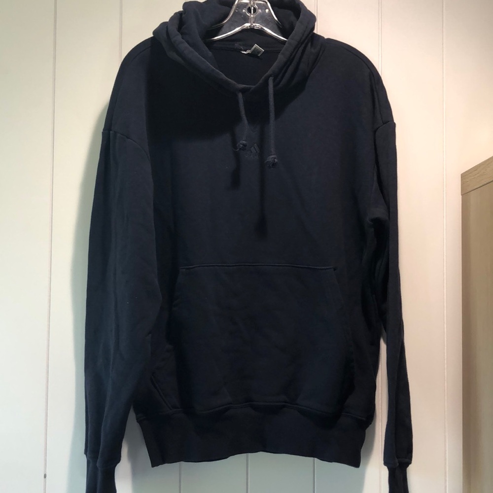 Adidas navy blue hoodie Men’s cotton front pocket sweatshirt S/M